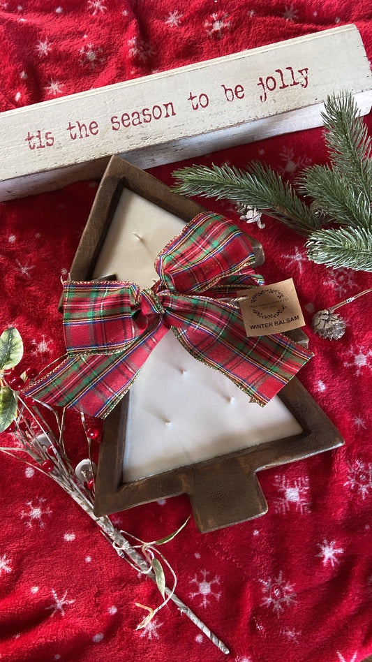 Christmas Tree Wood Bowl