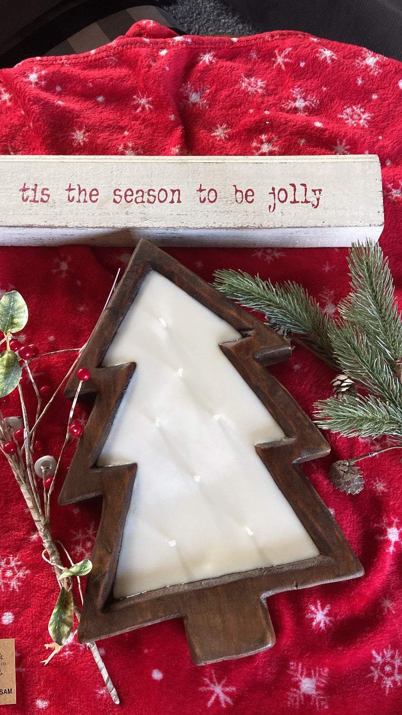 Christmas Tree Wood Bowl